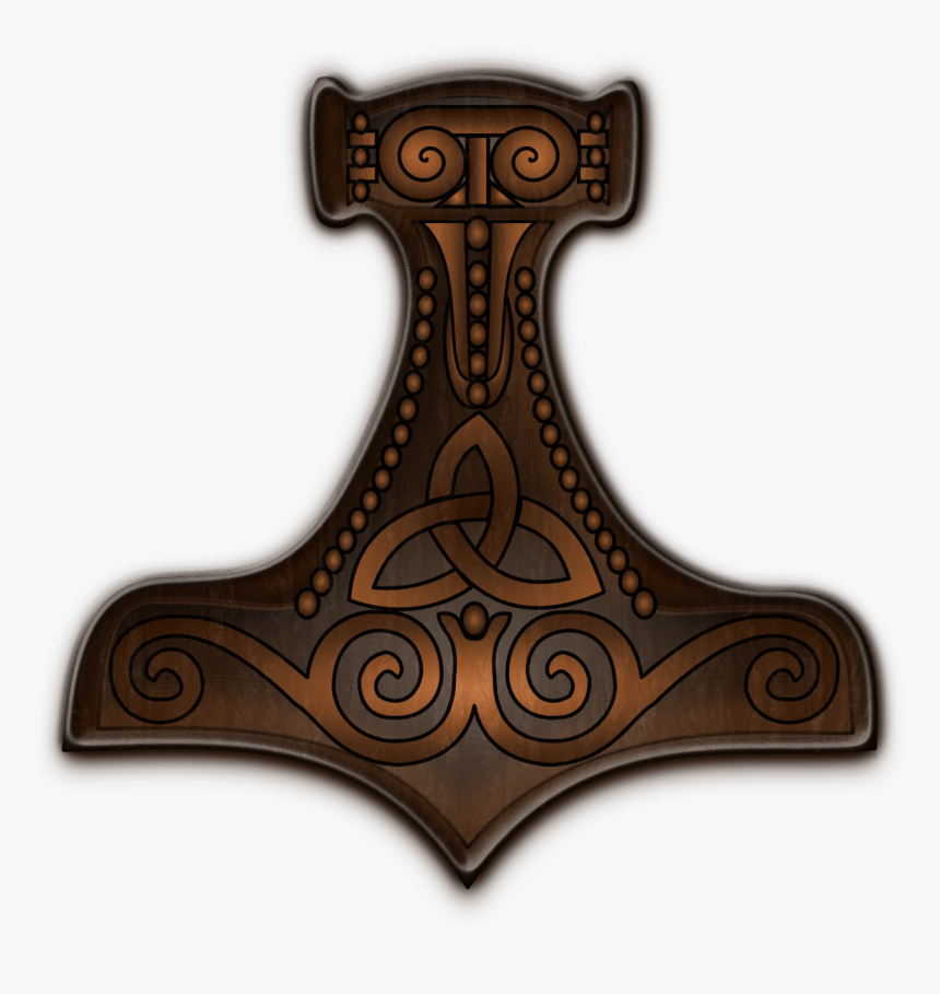 Thors Hammer Pendant Wood 0 Vector Graphics By Kristrún - Cross, HD Png Download, Free Download