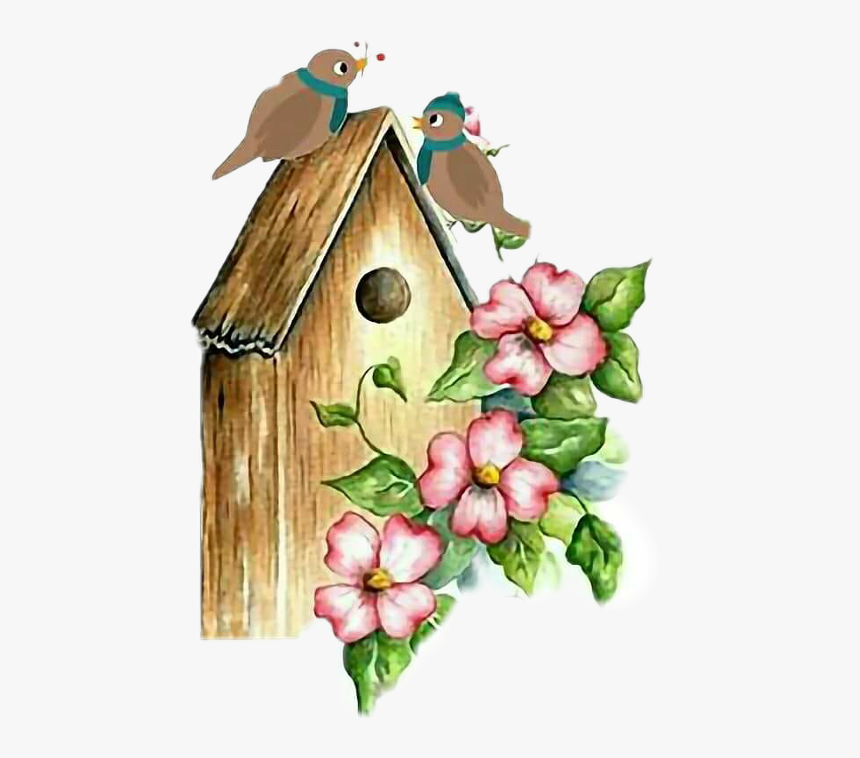 Watercolor Bird House , Transparent Cartoons - Clip Art Bird House, HD Png Download, Free Download