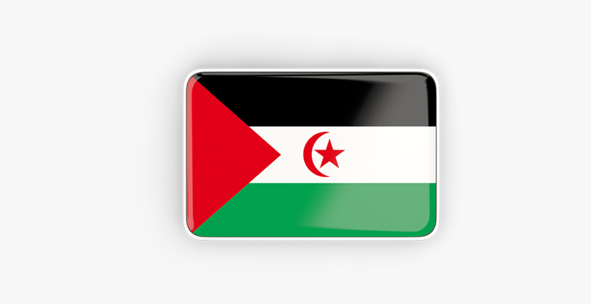 Rectangular Icon With Frame - Western Sahara Flag, HD Png Download, Free Download