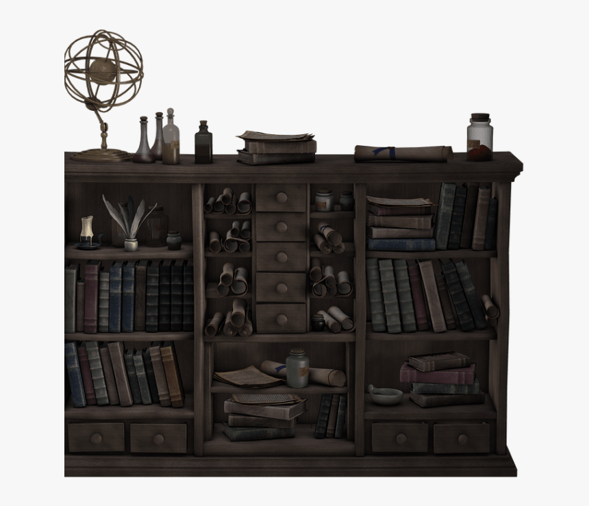 Antique Bookshelf Png Or Transparent, Png Download, Free Download