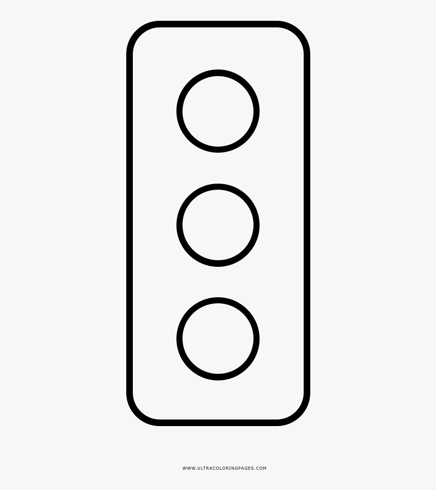 Traffic Light Coloring Page - Circle, HD Png Download, Free Download