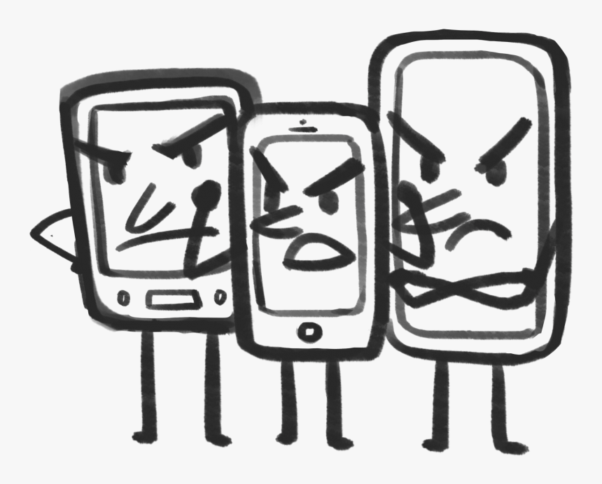 Clip Art Angry Cell Phone, HD Png Download, Free Download