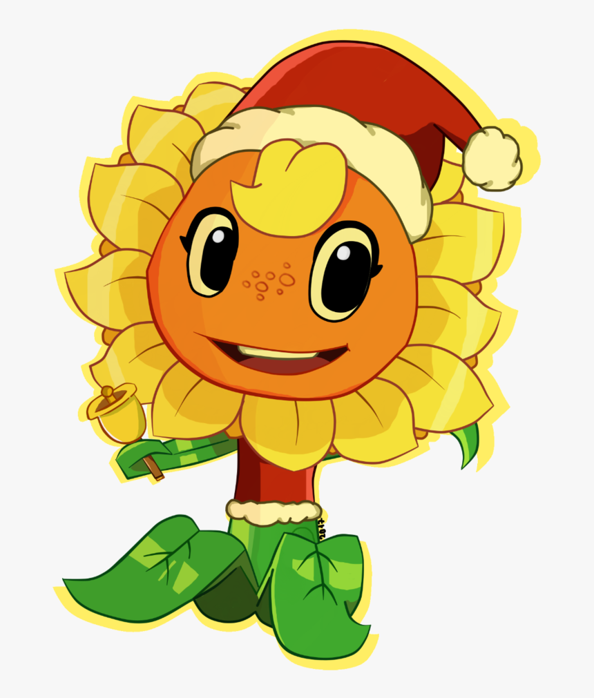 Solar Flare"s Christmas By Zerociel1234 - Plants Vs Zombies Heroes Sunflower, HD Png Download, Free Download