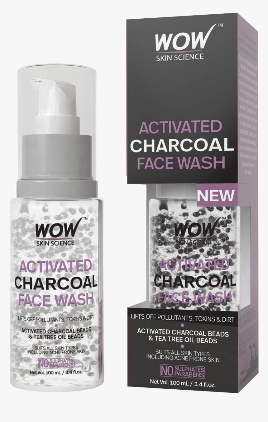 Wow Charcoal Face Wash, HD Png Download, Free Download