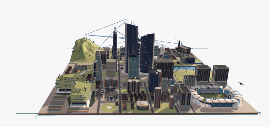 Intel 5g Technology Powering The Cities Of The Future - Motherboard City, HD Png Download, Free Download