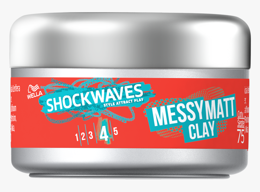 Messy Matt Clay 75 Ml - Wella Shockwaves Messy Matt Clay, HD Png Download, Free Download