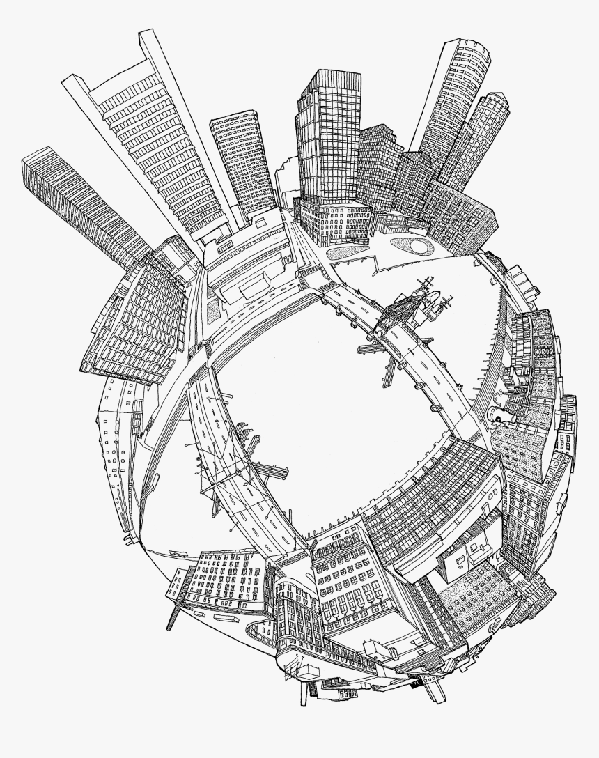 Future City Fortpoint Cities As P Lanets Mmartinez"
 - City On Another Planet Drawing, HD Png Download, Free Download