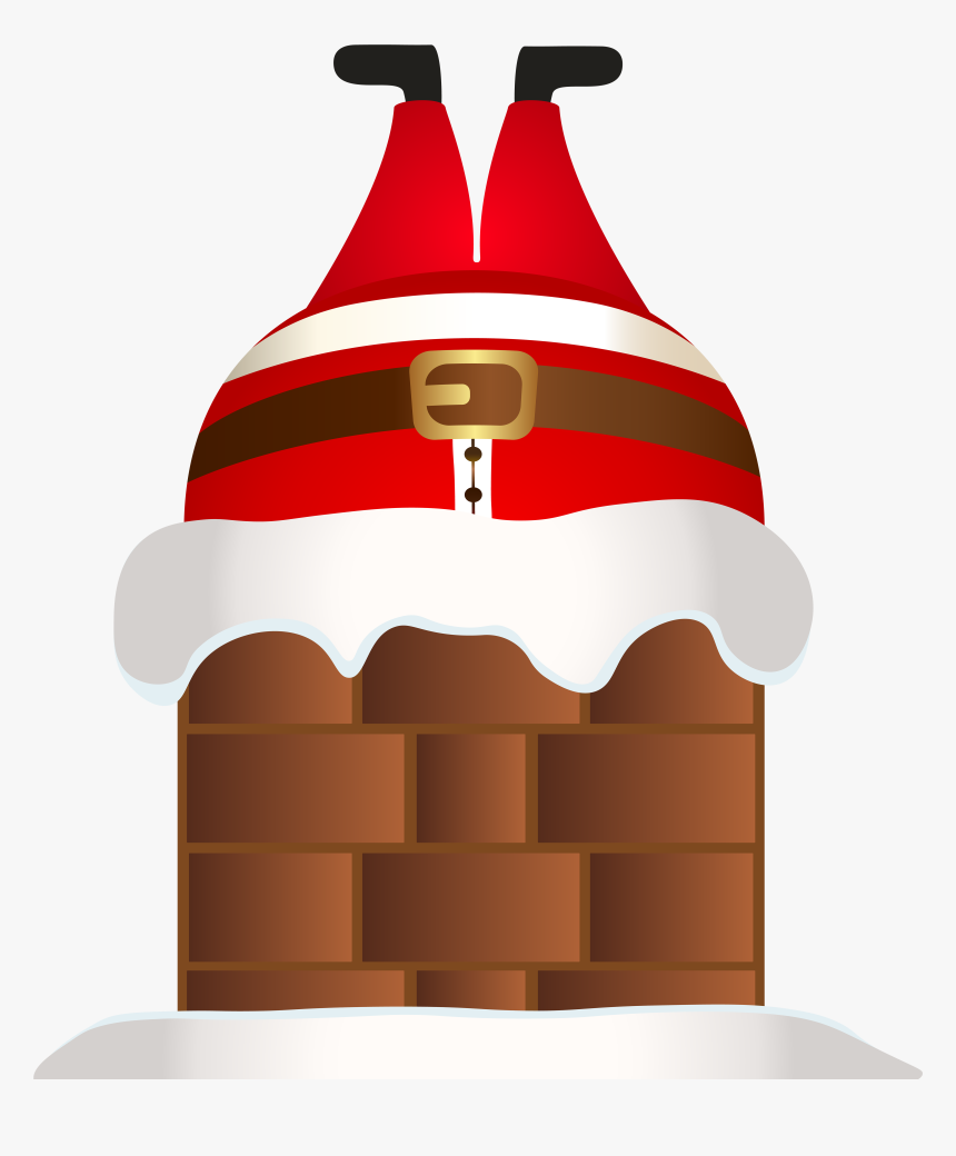 Funny Santa In Png - Santa Chimney Clip Art, Transparent Png, Free Download