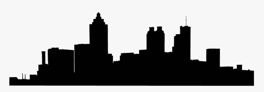 City Skyline Silhouette - Atlanta Skyline Vector Png, Transparent Png, Free Download