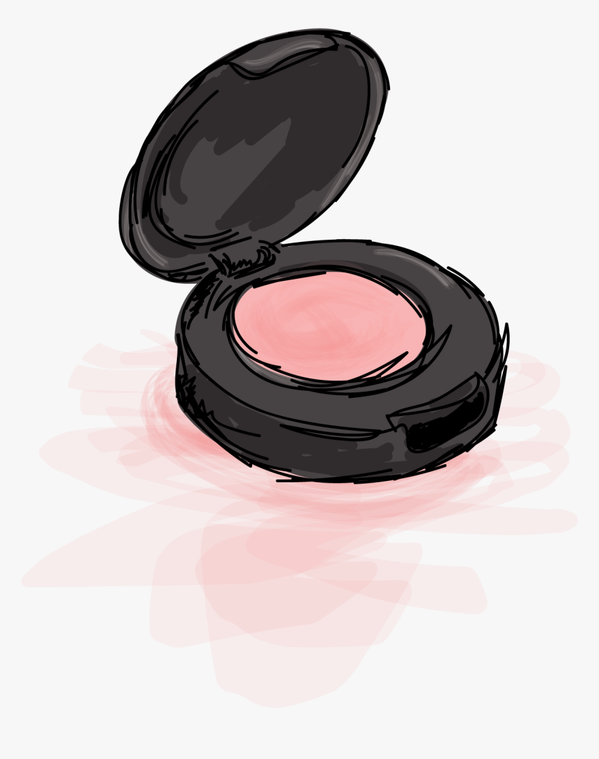 A Round Compact Of Pink Blush - Eye Shadow, HD Png Download, Free Download