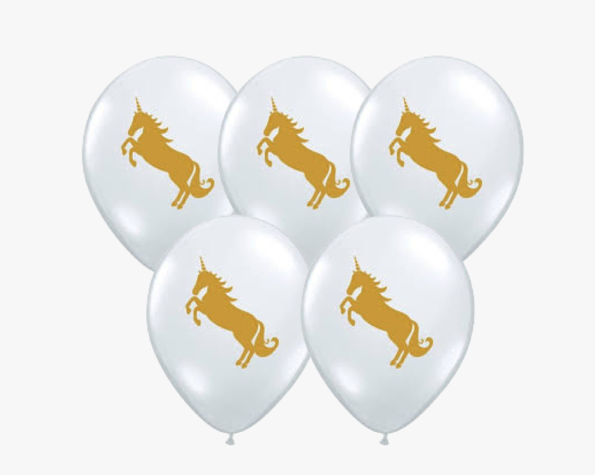 Clear Gold Unicorn Balloon - Reindeer, HD Png Download, Free Download