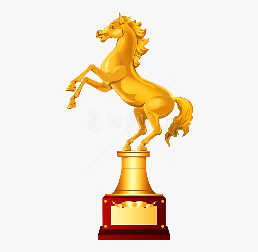 Free Png Trophy Horse Png Images Transparent - Golden Horse Transparent, Png Download, Free Download