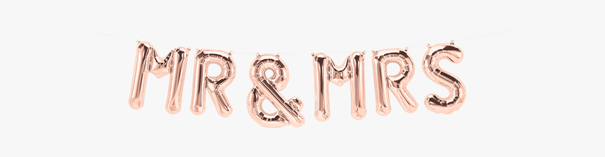 Picture Of Foil Balloons Kit Mr & Mrs Rose Gold - Mr And Mrs Balloons Transparent, HD Png Download, Free Download
