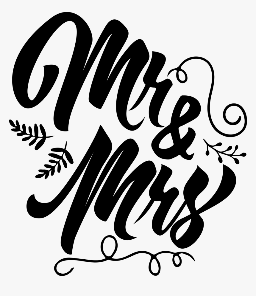 Svg Mr And Mrs Wedding Design, HD Png Download, Free Download