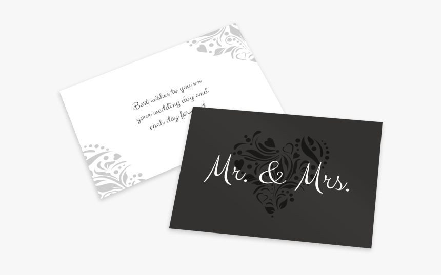 Mr & Mrs Card Template Preview - Calligraphy, HD Png Download, Free Download