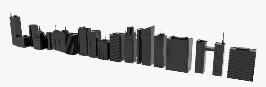 Black Buildings Clipart Png - Tower Block, Transparent Png, Free Download