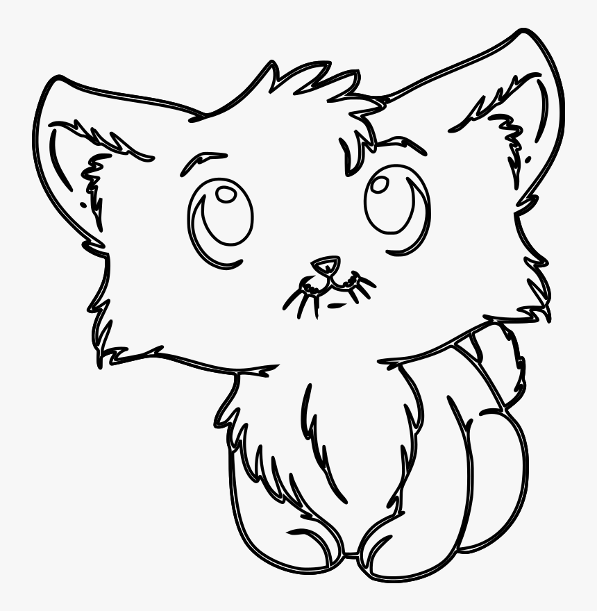 Cute Kitty - Cute Cat Coloring Pages, HD Png Download, Free Download
