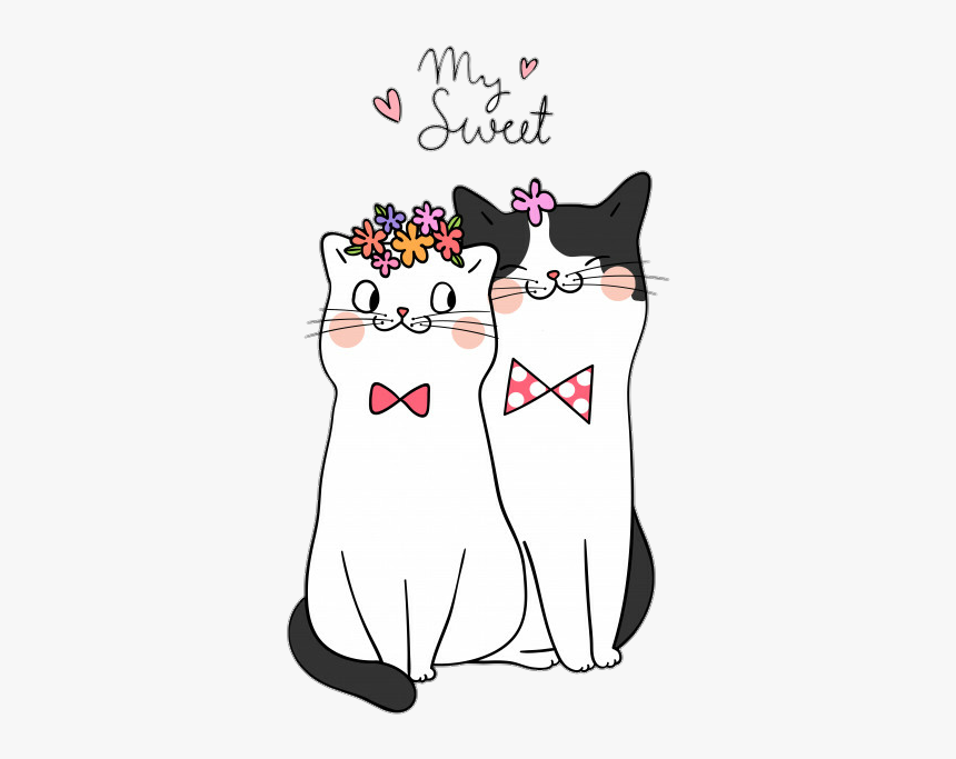 #kiities #kitty #cat #cats #love #valentinesday #iloveyou - Cats Happy Valentines Day 2019, HD Png Download, Free Download