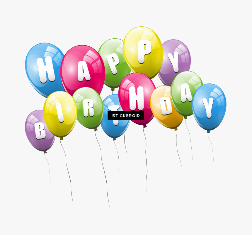 Happy Birthday Balloons - Transparent Background Birthday Clipart, HD Png Download, Free Download