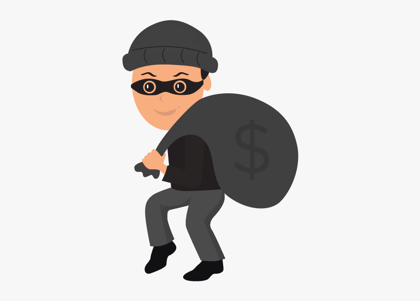 Burglar Clipart Burglary - Robber Clipart Transparent, HD Png Download -  kindpng
