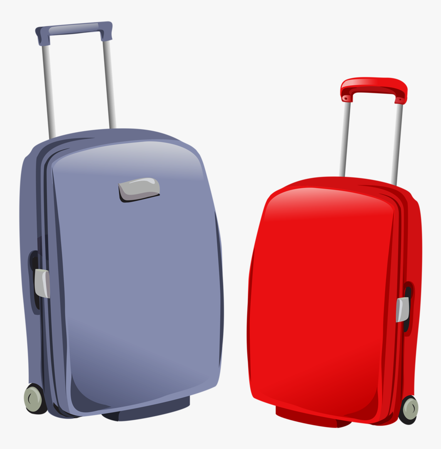 Rolling Suitcase Clipart, HD Png Download, Free Download