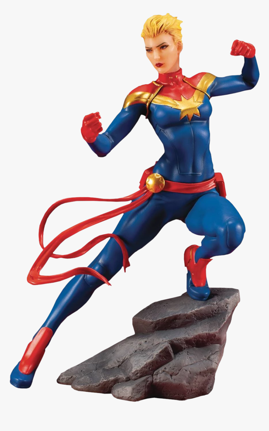 Captain Marvel 1/10th Scale Artfx Statue - Marvel Comics Avengers Series Captain Marvel Artfx+, HD Png Download, Free Download