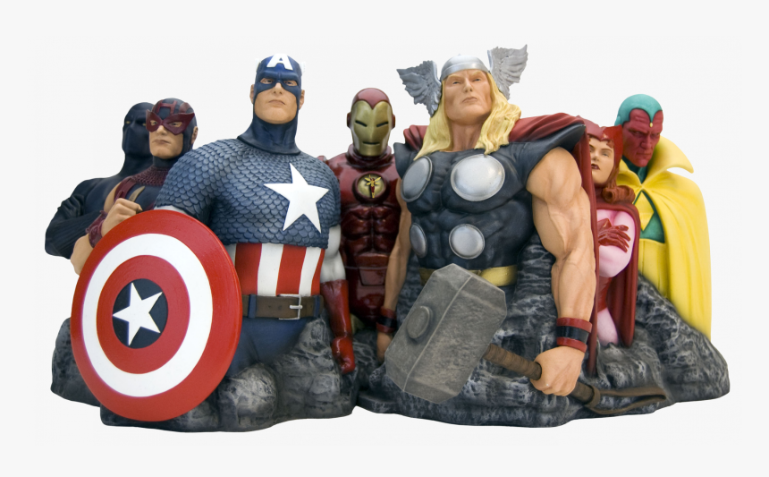 Alex Ross Avengers Assemble Fine Art Statue - Vision And Thor Marvel, HD Png Download, Free Download
