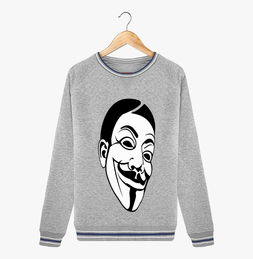 Sweat Col Rond Stella Trips Tipped Guy Fawkes Mask - Cartoon, HD Png Download, Free Download