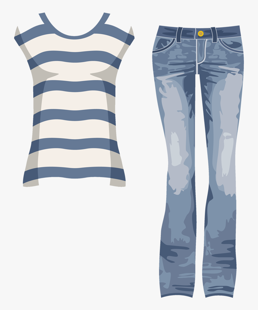 Clip Art Adobe Illustrator Women Transprent - Jeans In Illustrator, HD Png Download, Free Download