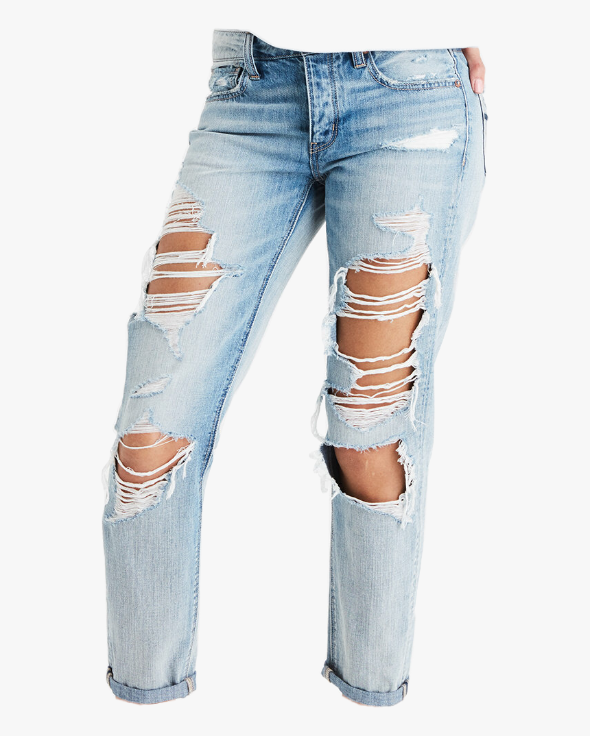 #jeans #trousers #pants #cute #blue #niche #ripped - American Eagle Ripped Mom Jeans, HD Png Download, Free Download