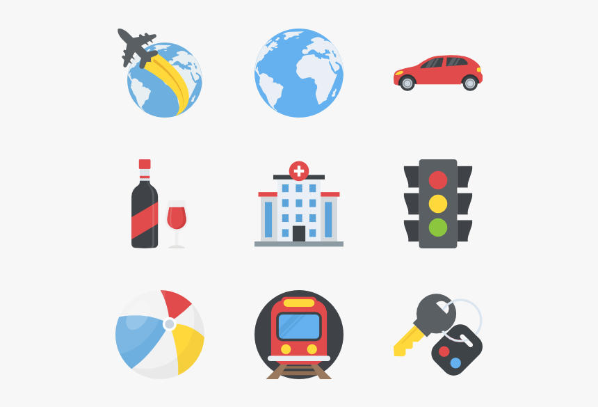 Essential Set - Travel Color Icon Png, Transparent Png, Free Download