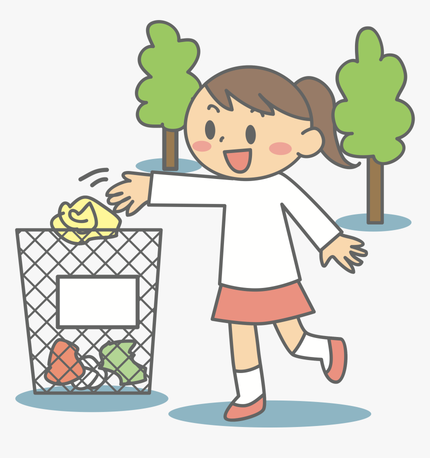Litter Into Bin - Littering Clipart, HD Png Download, Free Download