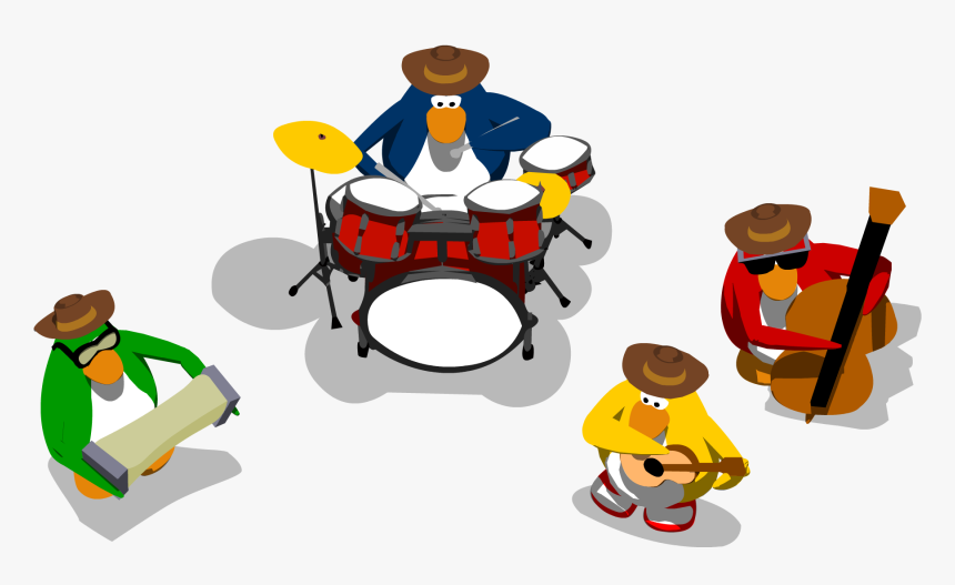 Penguin Band Music Jam - Club Penguin Penguin Band, HD Png Download, Free Download