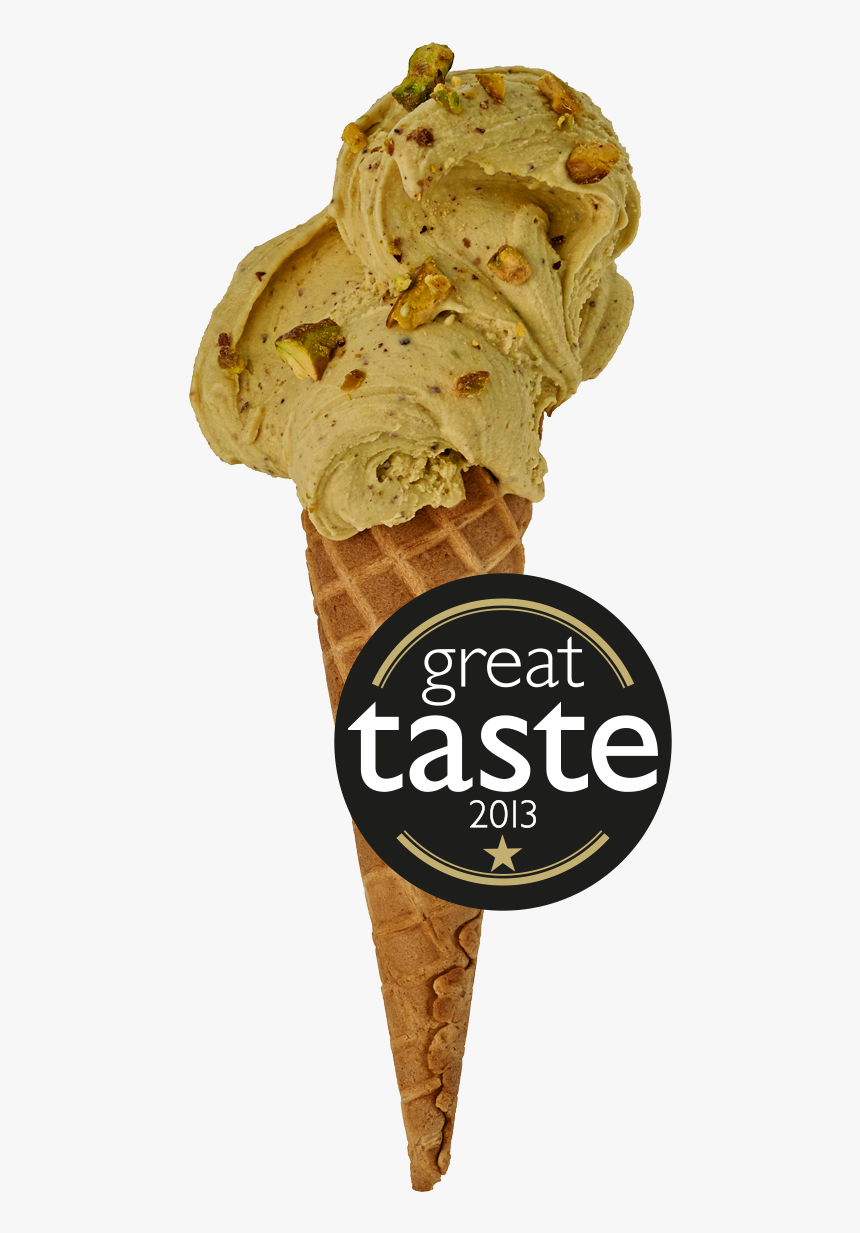 Pistachio Ice Cream In Cone Png, Transparent Png, Free Download