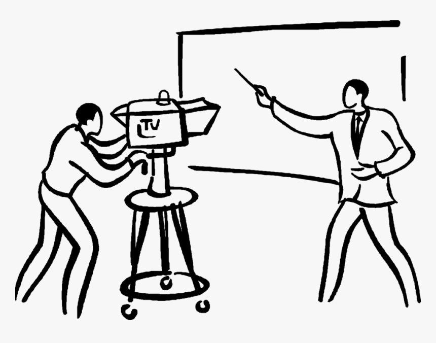 Drawing Studio Cameraman - Tv Broadcasting Broadcasting Clip Art, HD Png Download, Free Download