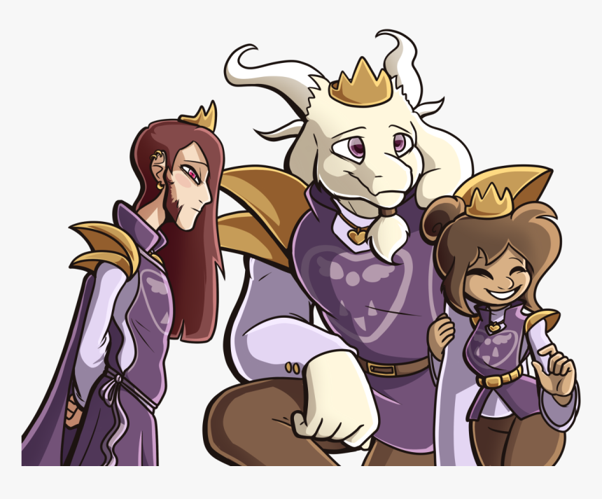 Undertale Cartoon Mammal Fictional Character Purple - King Asriel And Queen Chara, HD Png Download, Free Download