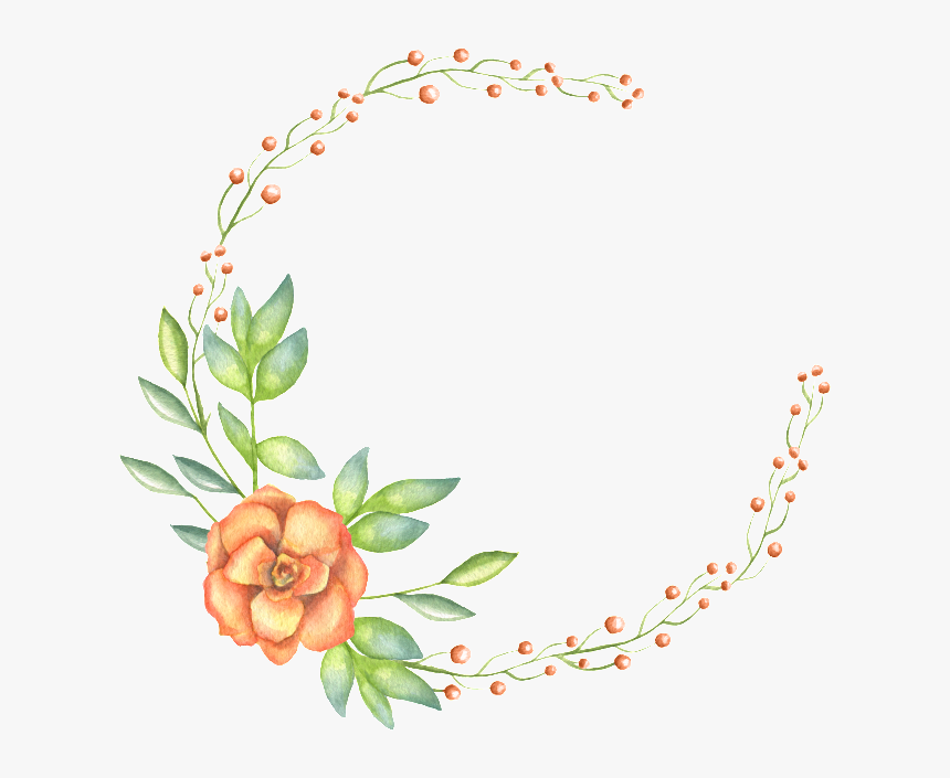 Hand-painted A Flower Flower And Flower Garland Flowers - Transparent Background Floral Border Png, Png Download, Free Download