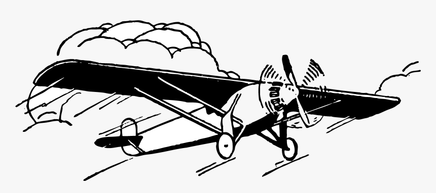 Airplane Vintage Clip Art Free Transparent Png - Old Plane Clip Art, Png Download, Free Download