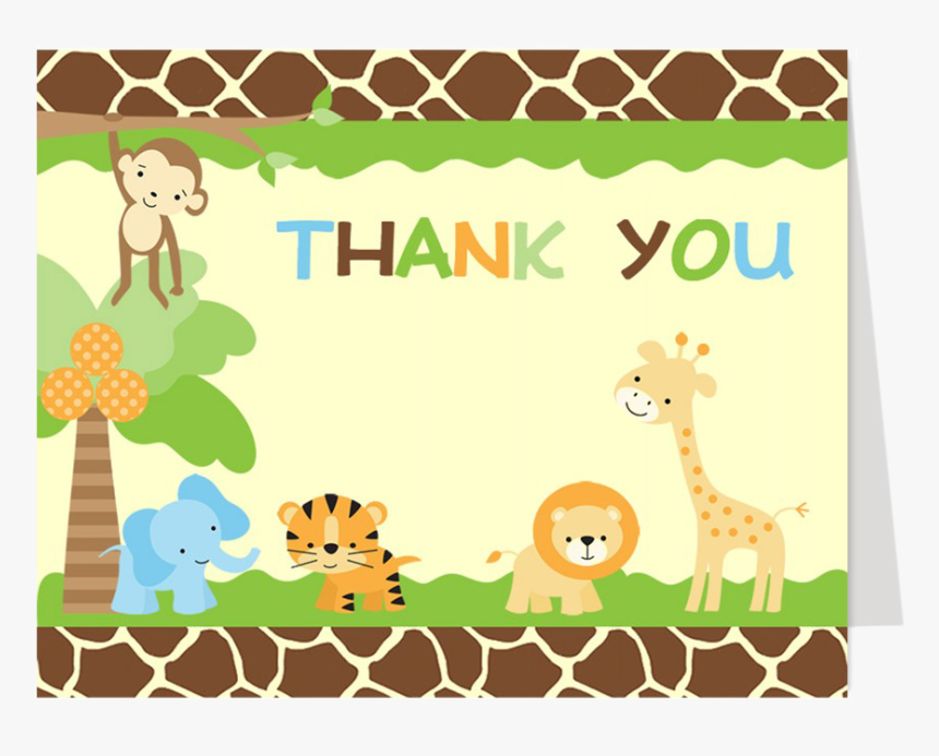 Jungle Safari Png Background Image - Thank You Cards Jungle Theme, Transparent Png, Free Download