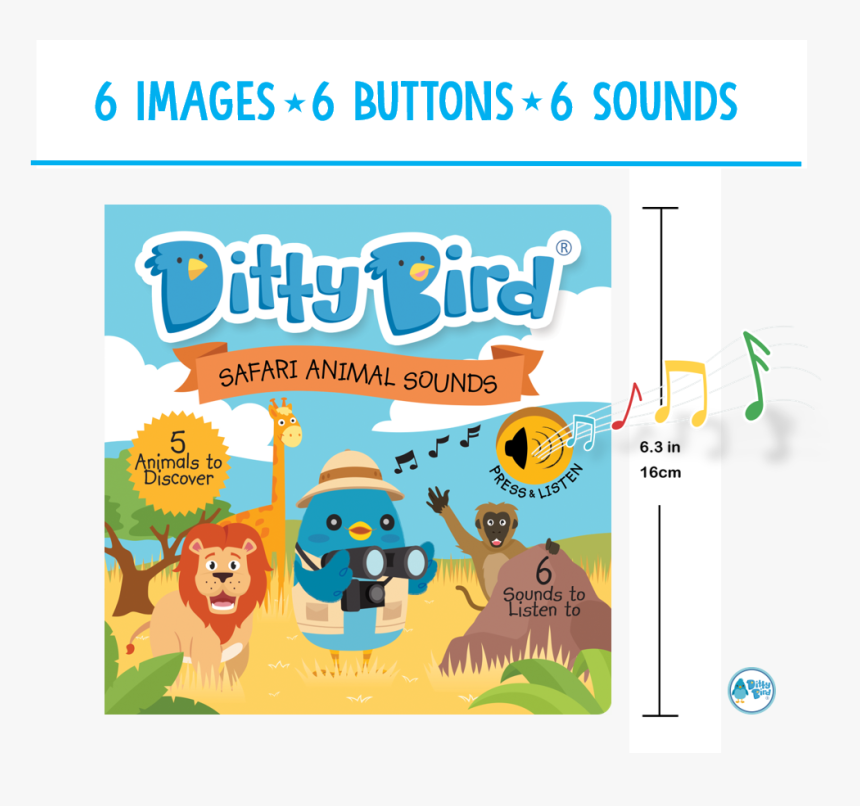 Safari Animal Sounds"
 Class= - Ditty Bird Nursery Rhyme Book, HD Png Download, Free Download