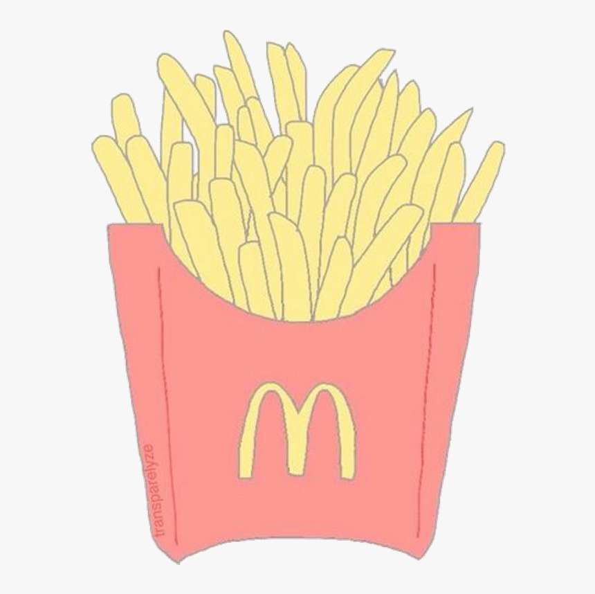 Chip Drawing Fast Food - Drawing Of Mcdonald's Fries, HD Png Download, Free Download
