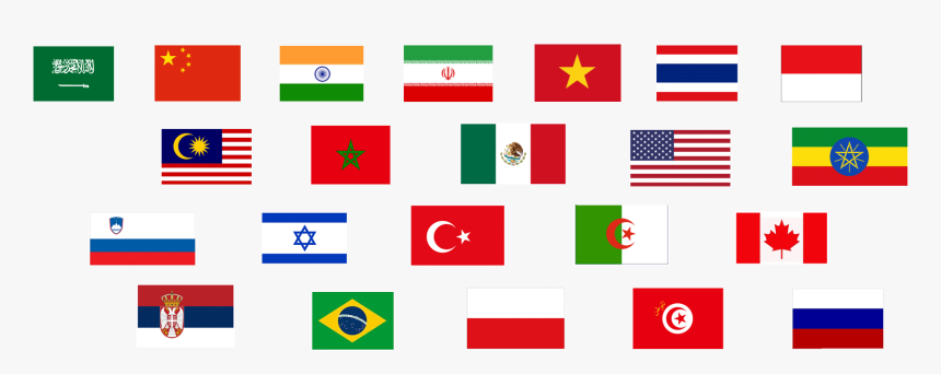 Saudi Arabia, China, India, Iran, Vietnam, Thailand, - Flag, HD Png Download, Free Download