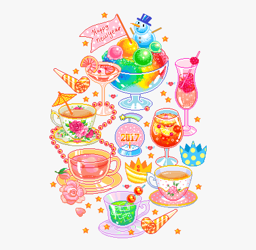 Kawaii Food Pixel Art Tumblr - Cute Pixel Food Png, Transparent Png, Free Download