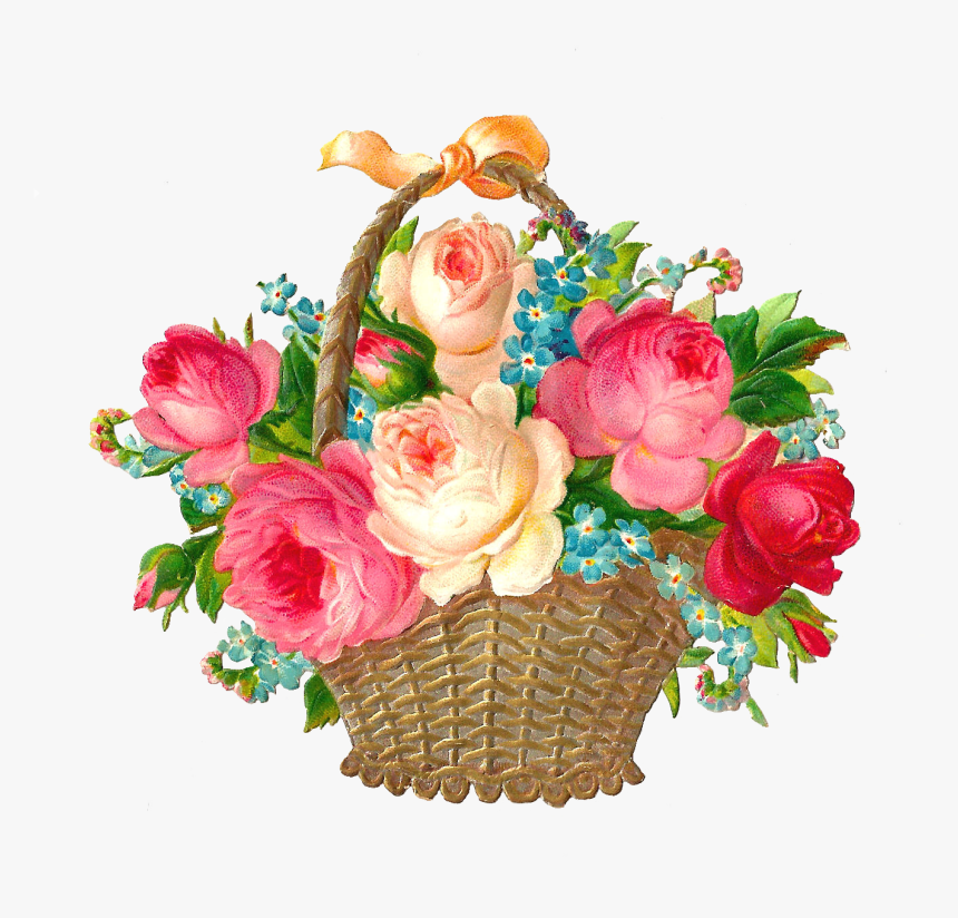 Vintage Flower Cliparts - Teapot And Flowers Clipart, HD Png Download, Free Download
