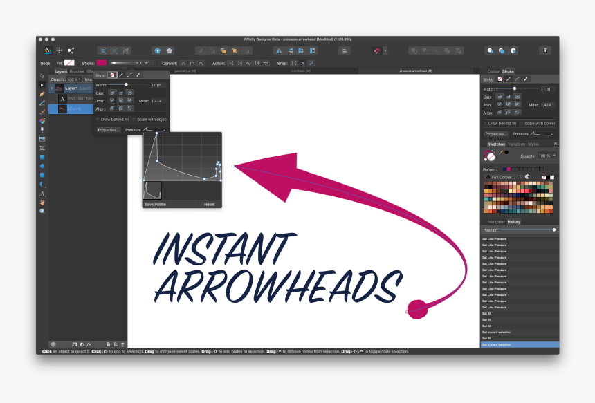 Affinity Designer Arrow Lines, HD Png Download, Free Download
