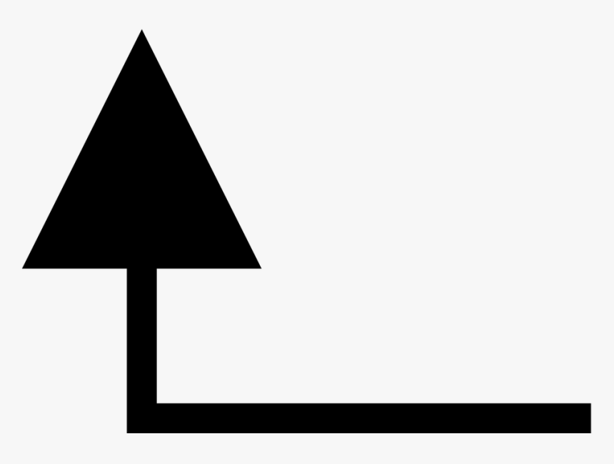 Arrow, Left, Pointing, Up, Sign, Symbol - Arrow Pointing Left Then Up, HD Png Download, Free Download