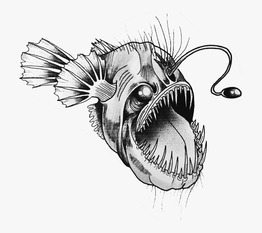 Transparent Anglerfish Png - Angler Fish Tattoo Designs, Png Download, Free Download