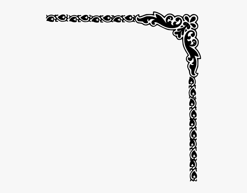 Fancy Corner Borders Png - Black And White Corner Border Designs, Transparent Png, Free Download