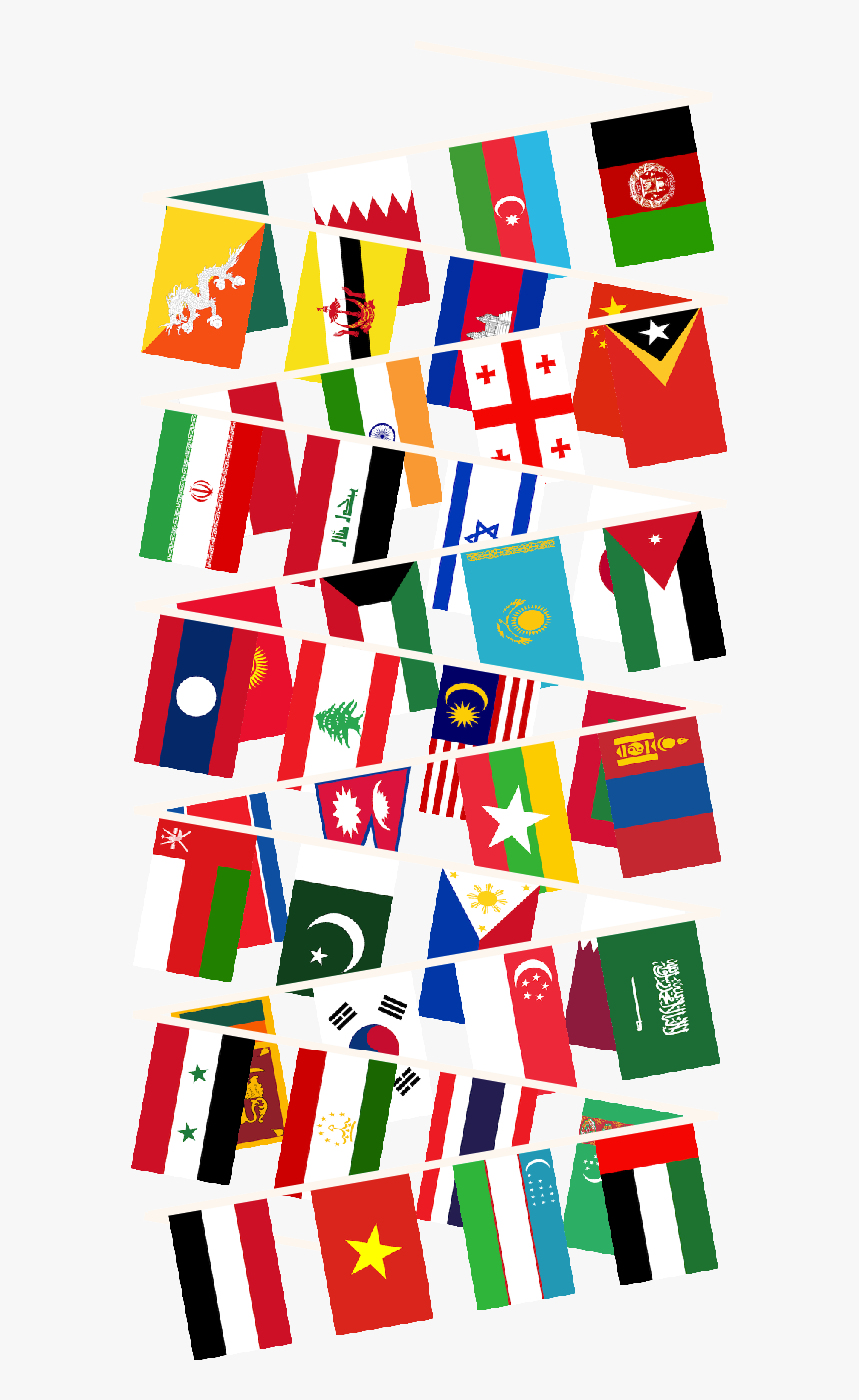 Asia Multi Nation Bunting"
 Title="asia Multi Nation - World Flag Bunting Transparent, HD Png Download, Free Download