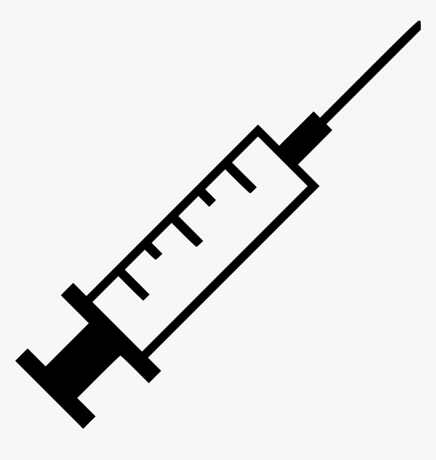 Syringe Injection Drug Steroid - Black And White Syringe, HD Png Download, Free Download